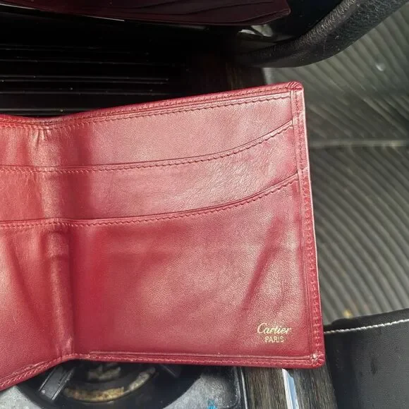 Cartier Vintage Deep Red Leather Card Holder - Antique Cartier Item - Picture 4 of 4